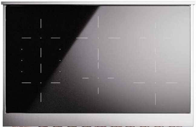 Ilve UPDI406NMPBKC Nostalgie Ii 40 Inch Electric Freestanding Range In Glossy Black With Chrome Trim