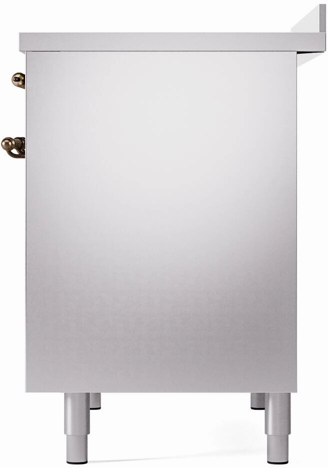Ilve UPDI406NMPSSB Nostalgie Ii 40 Inch Electric Freestanding Range In Stainless Steel With Bronze Trim