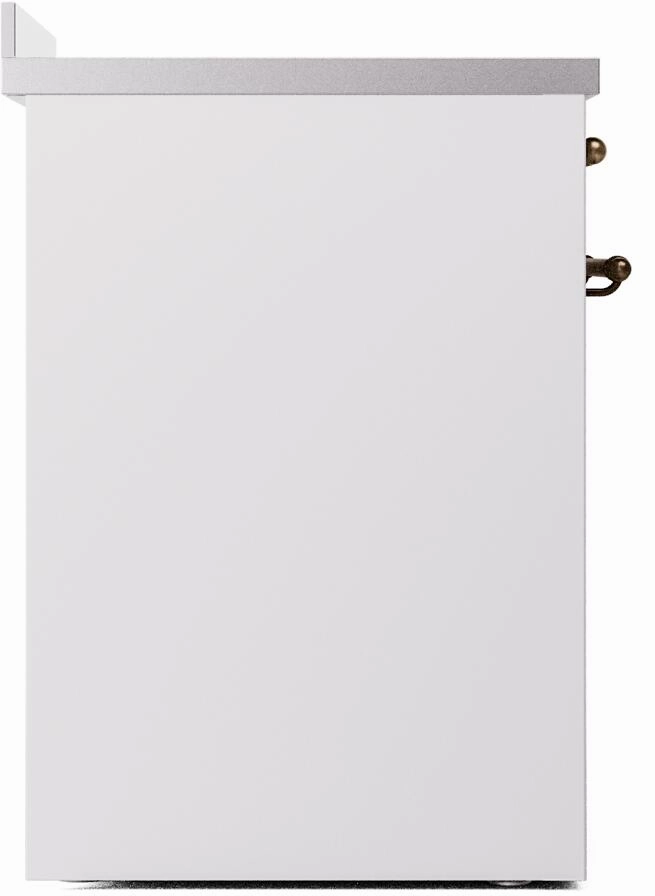 Ilve UPI304NMPWHB Nostalgie Ii 30 Inch Electric Freestanding Range In White With Bronze Trim