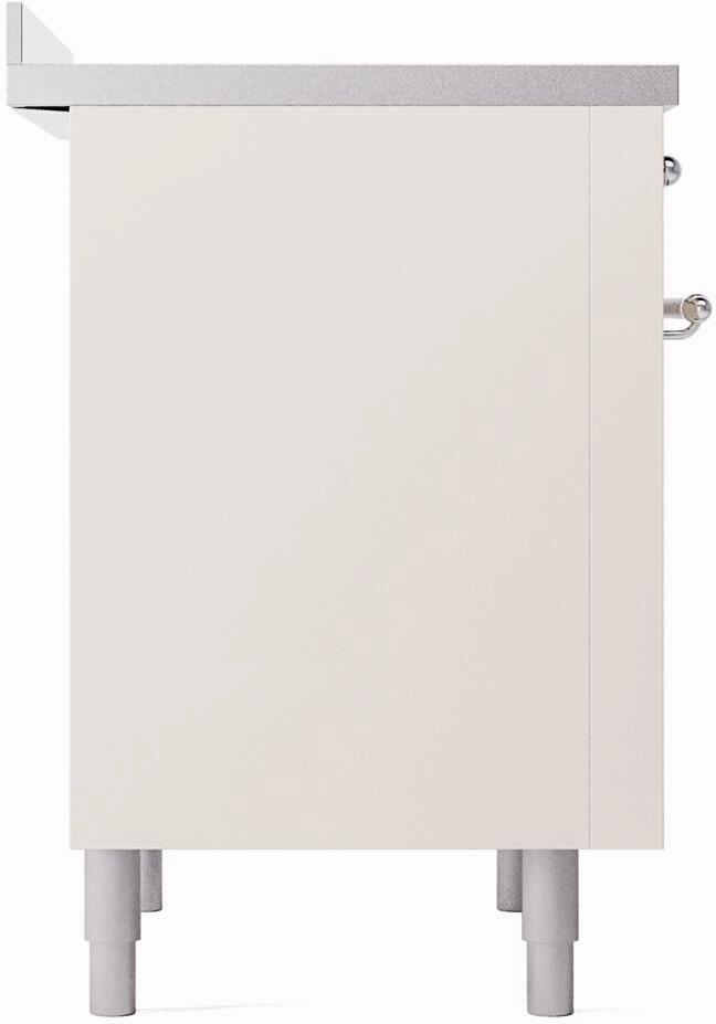 Ilve UPI366NMPAWC Nostalgie Ii 36 Inch Electric Freestanding Range In Antique White With Chrome Trim