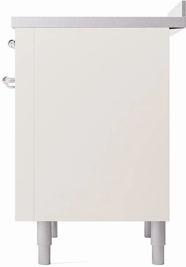 Ilve UPI366NMPAWC Nostalgie Ii 36 Inch Electric Freestanding Range In Antique White With Chrome Trim