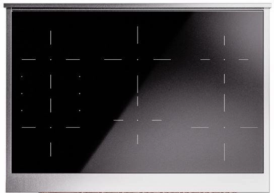 Ilve UPI366QNMPMGG Nostalgie Ii 36 Inch Electric Freestanding Range In Matte Graphite With Brass Trim