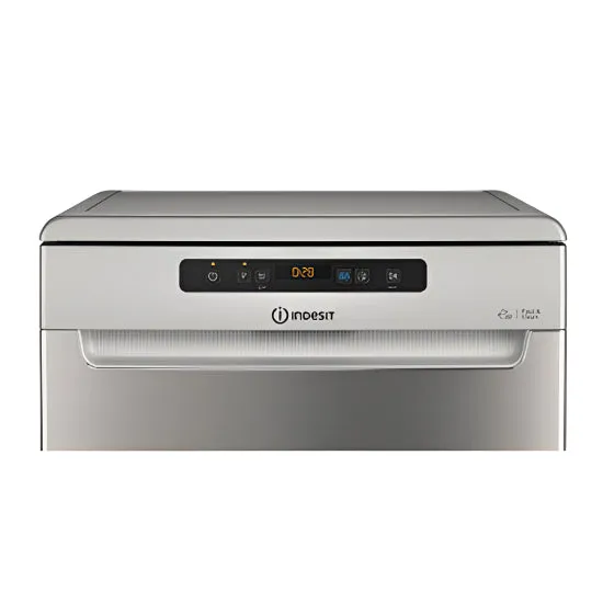 Indesit Dishwasher Freestanding A   , 9Programmes, 14Sets, Auto Open Door, Stainless Steel