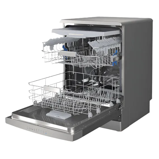 Indesit Dishwasher Freestanding A   , 9Programmes, 14Sets, Auto Open Door, Stainless Steel