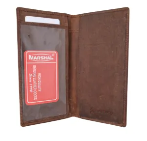 Rfid Blocking Vintage Style Genuine Leather Simple Checkbook Cover Rfid156Htc Clearance Blowout