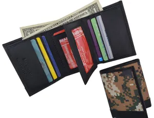 Rfid Camouflage Blocking Men'S Leather Camo Classic Trifold Id Card Holder Wallet Perfect Gift Sale