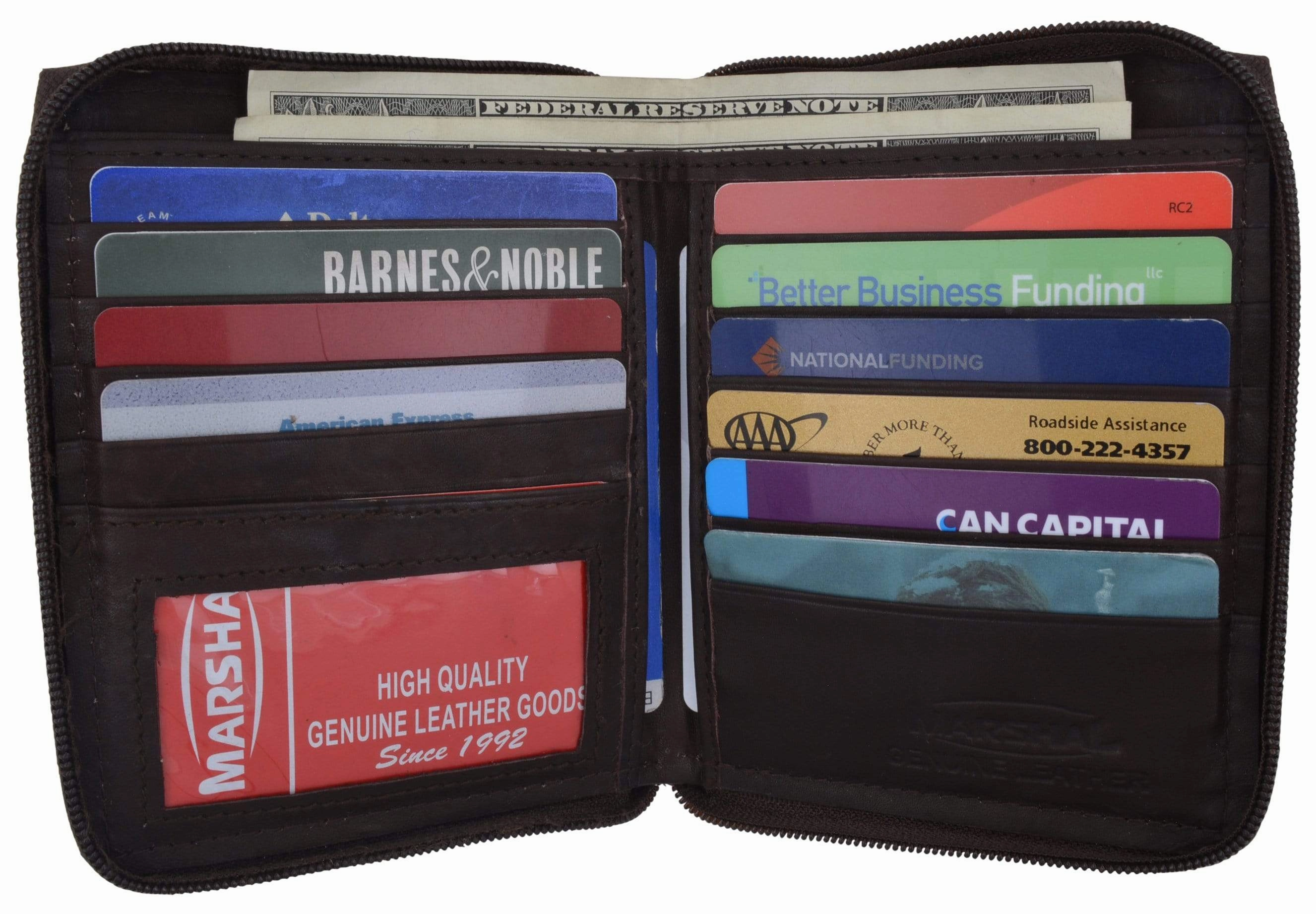 Mega Discount Today Best Deal Today Genuine Mens Leather Zippered Card Id Holder Wallet 702 Cf