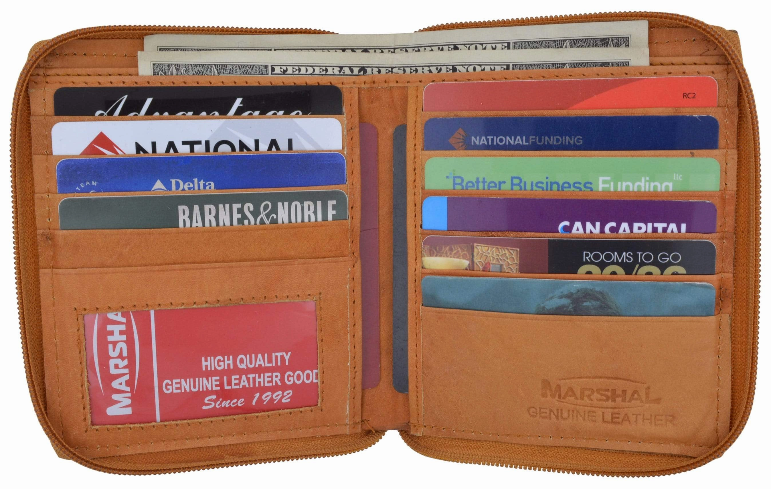 Special Deals Online Grab the Deal Now Genuine Mens Leather Zippered Card Id Holder Wallet 702 Cf