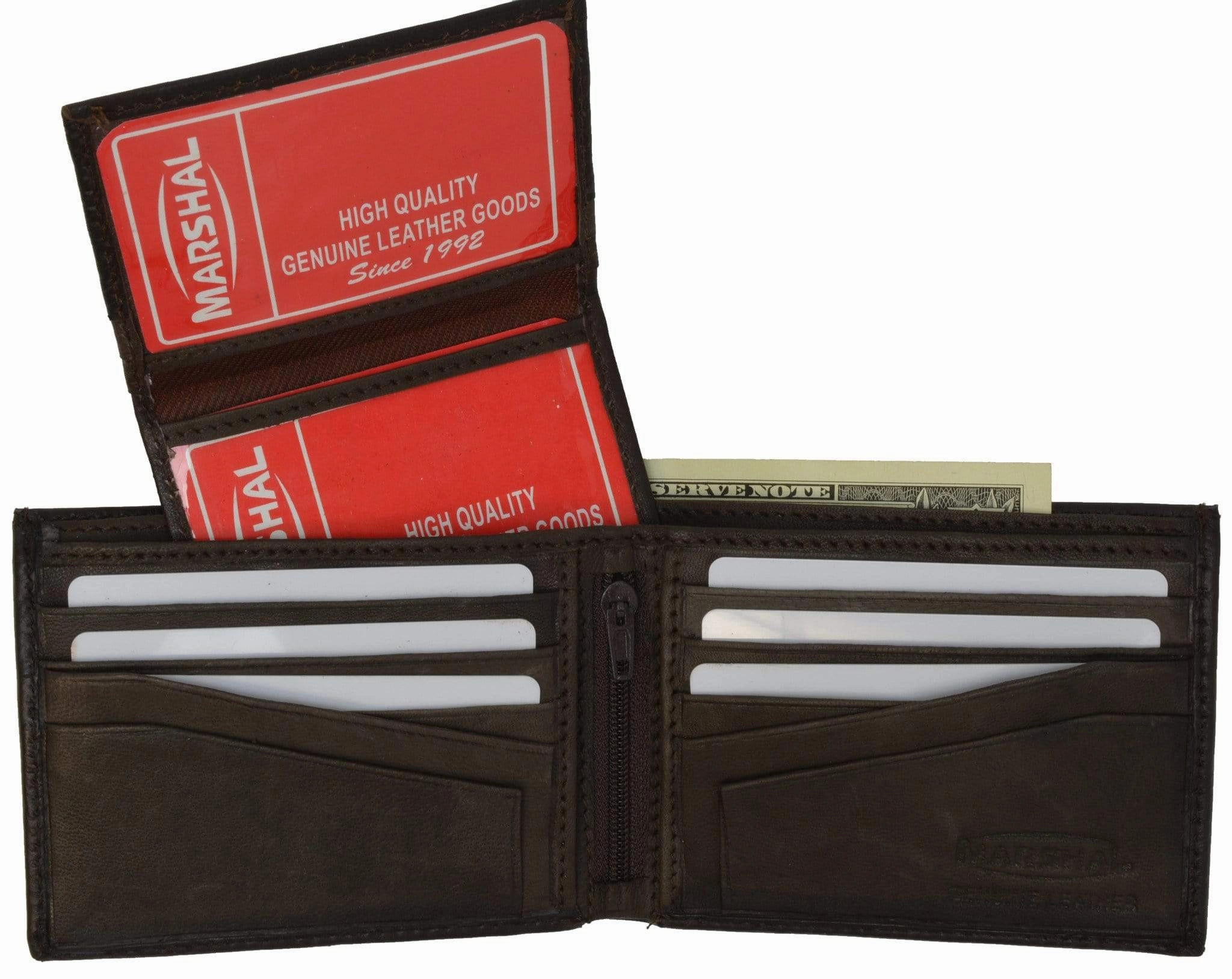 Cowhide Leather Removable Card Id Holder Mens Bifold Wallet 533 Cf Surprise Offer Now