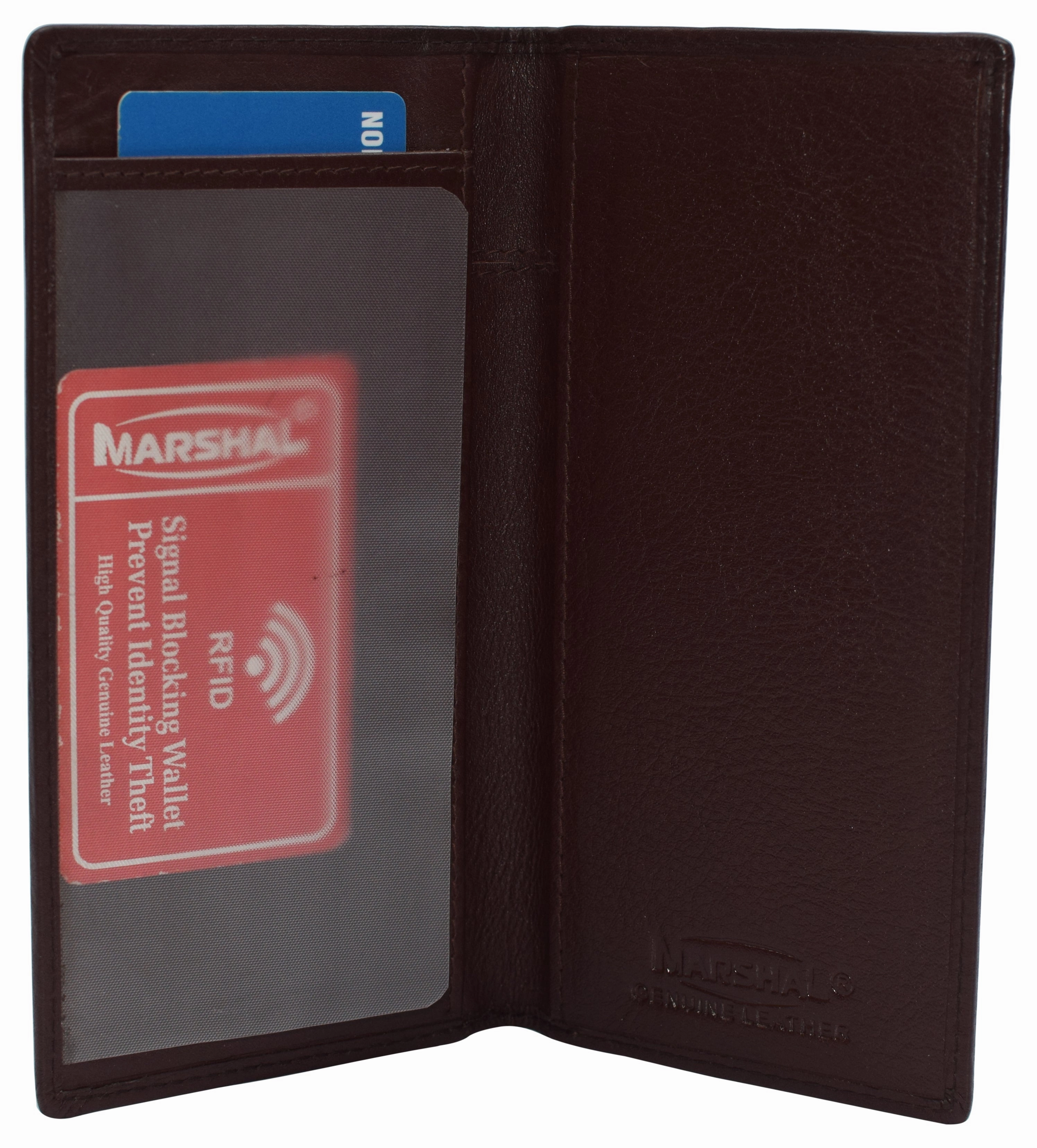 Leather Checkbook Cover For Men Women Rfid Blocking By Marshal Special Online Offer