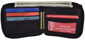 Shop the Savings Now Zip Around Bifold Wallet With Card Slots And Zipped Coin Space For Men 1656 Cf
