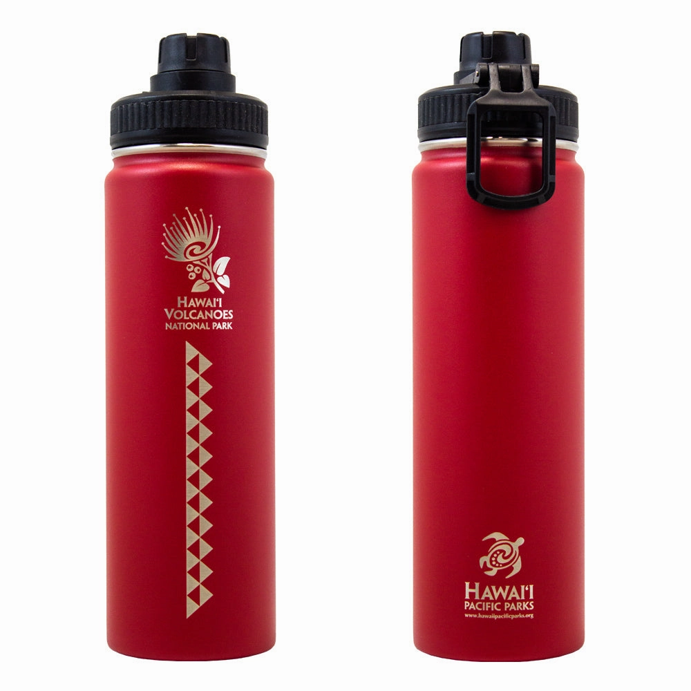 Shop Grab Savings Limited Time Steal Insulated Water Bottle: HawaiI Volcanoes National Park Lehua