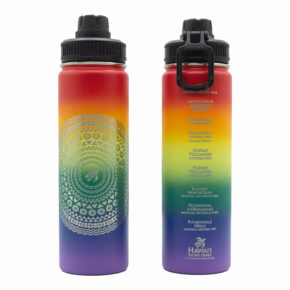 Unmissable Deal Today Insulated Water Bottle: Mandala Rainbow