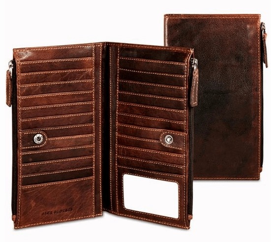 Jack Georges Voyager Large Double Zip Rfid Blocking Wallet Big Savings Event