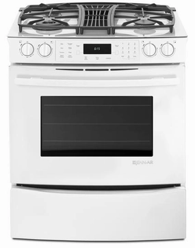 Jennair JGS9900CDF Frosted White Jenn-Air Slide-In Gas Downdraft Range With Convection, 30"