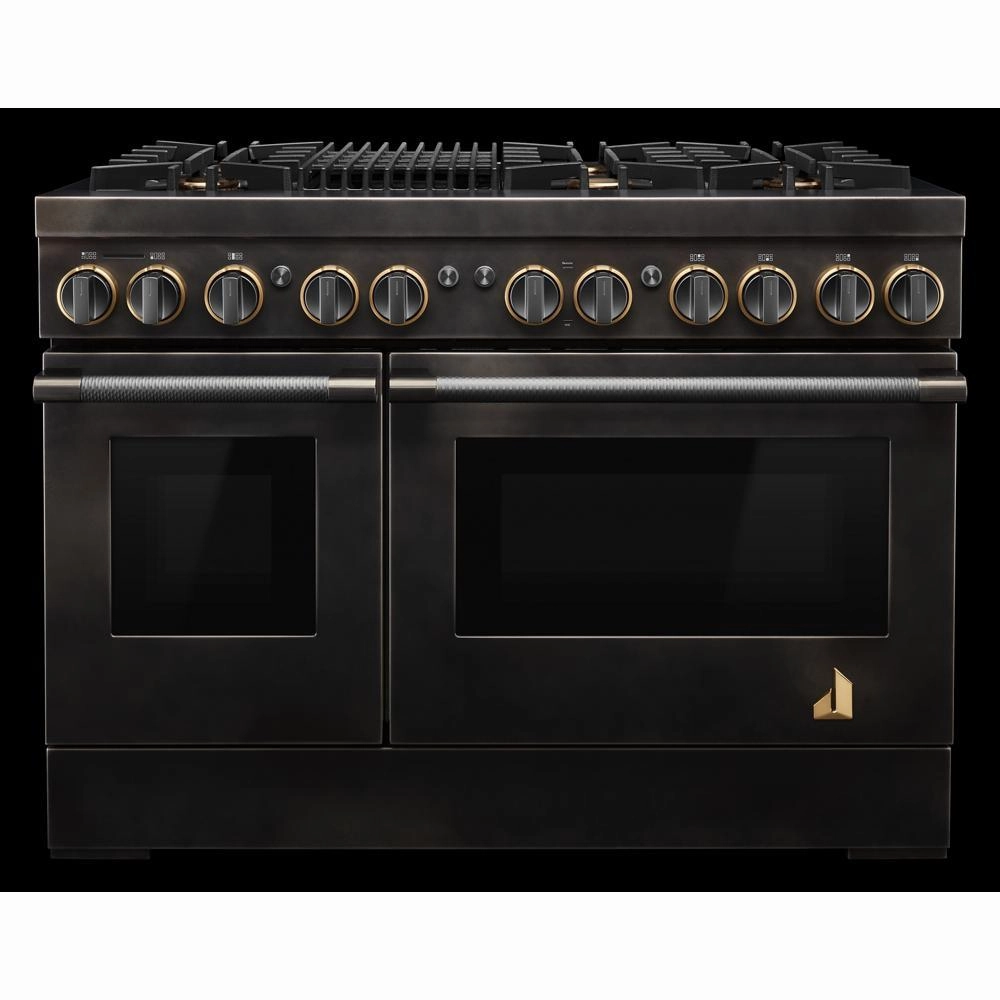 Jennair TANKMAN50 Smoke & Brass By Jennair 48" Dual-Fuel Professional-Style Range