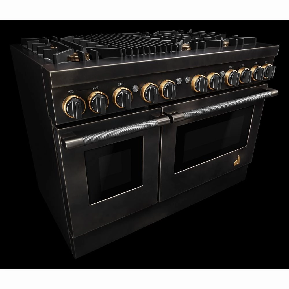 Jennair TANKMAN50 Smoke & Brass By Jennair 48" Dual-Fuel Professional-Style Range