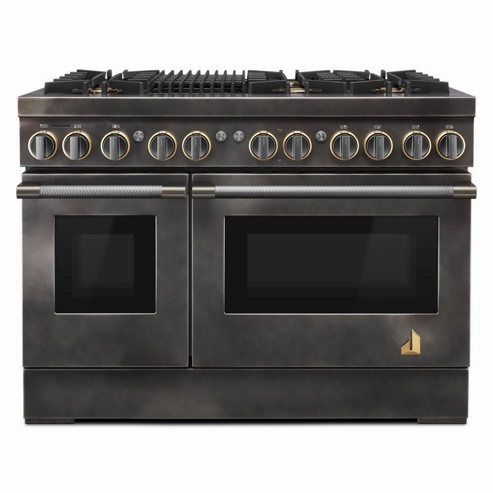 Jennair TANKMAN50 Smoke & Brass By Jennair 48" Dual-Fuel Professional-Style Range