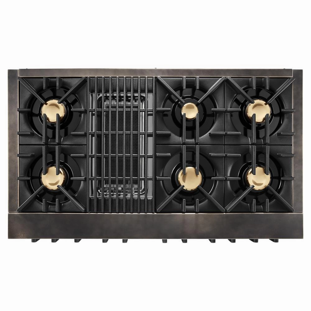 Jennair TANKMAN50 Smoke & Brass By Jennair 48" Dual-Fuel Professional-Style Range
