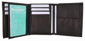 Kids Genuine Leather Trifold Flap Id Credit Card Holder Coin Pocket Small Wallet Mk200 (C) Exclusive Savings Event Trending Savings Now
