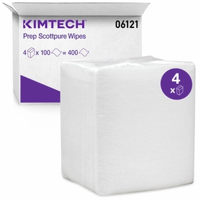Kimberly-Clark Home Wipers - Kimtech Prep™ Scottpure™ Critical Task Wipes, 1/4 Fold (Case of 4 Boxes), 06121