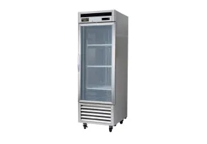 Kool-It - KBSR-1G, 26" Single Glass Door Refrigerator Bottom Mount