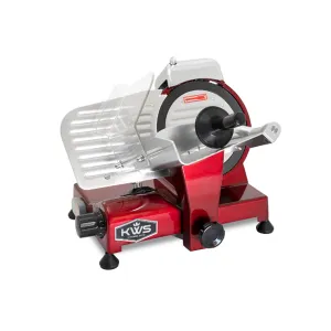KWS - MS-6RT, Commercial 7.67?? Meat Slicer (Red Base) with Teflon Blade