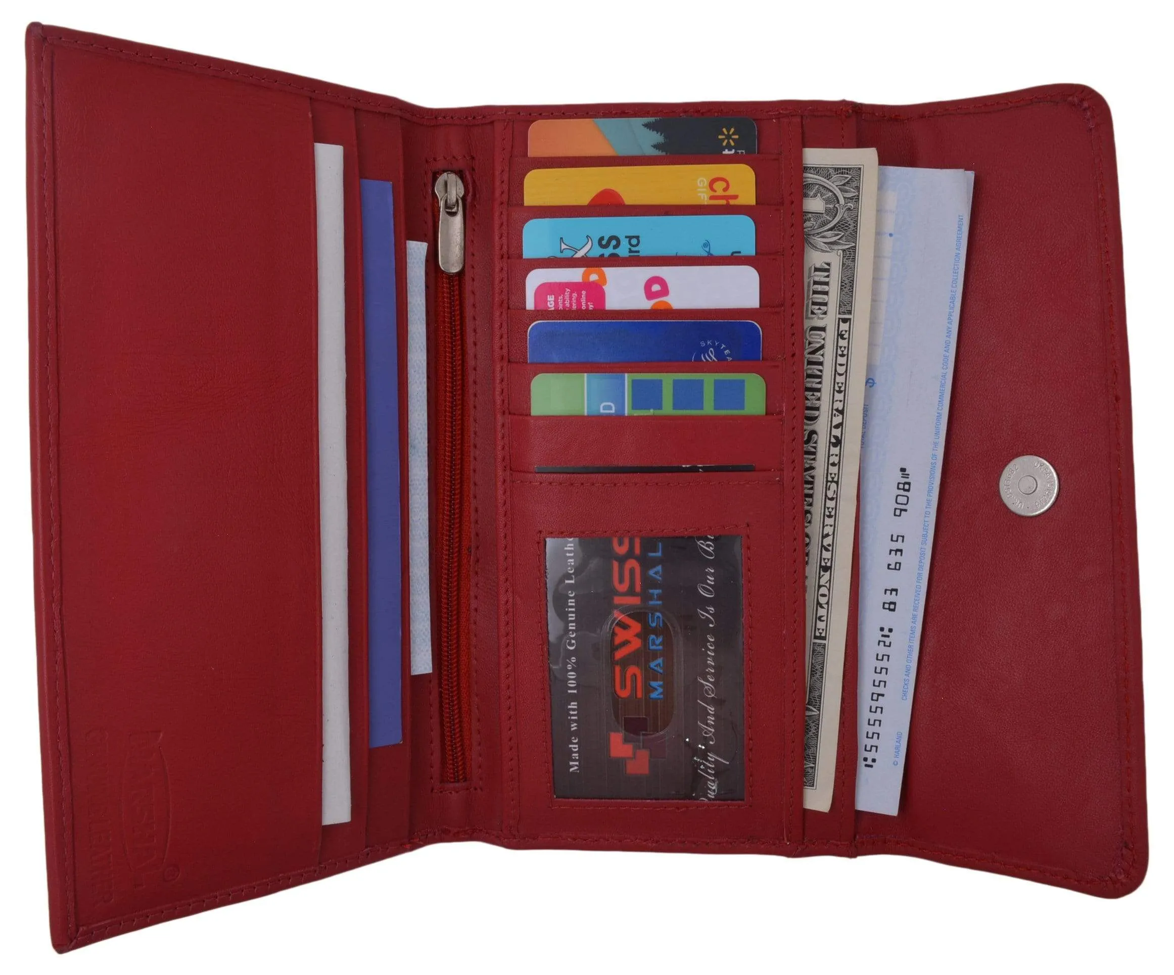 Flash Pick Today Ladies Rfid Blocking Genuine Leather Long Clutch Credit Card Id Wallet