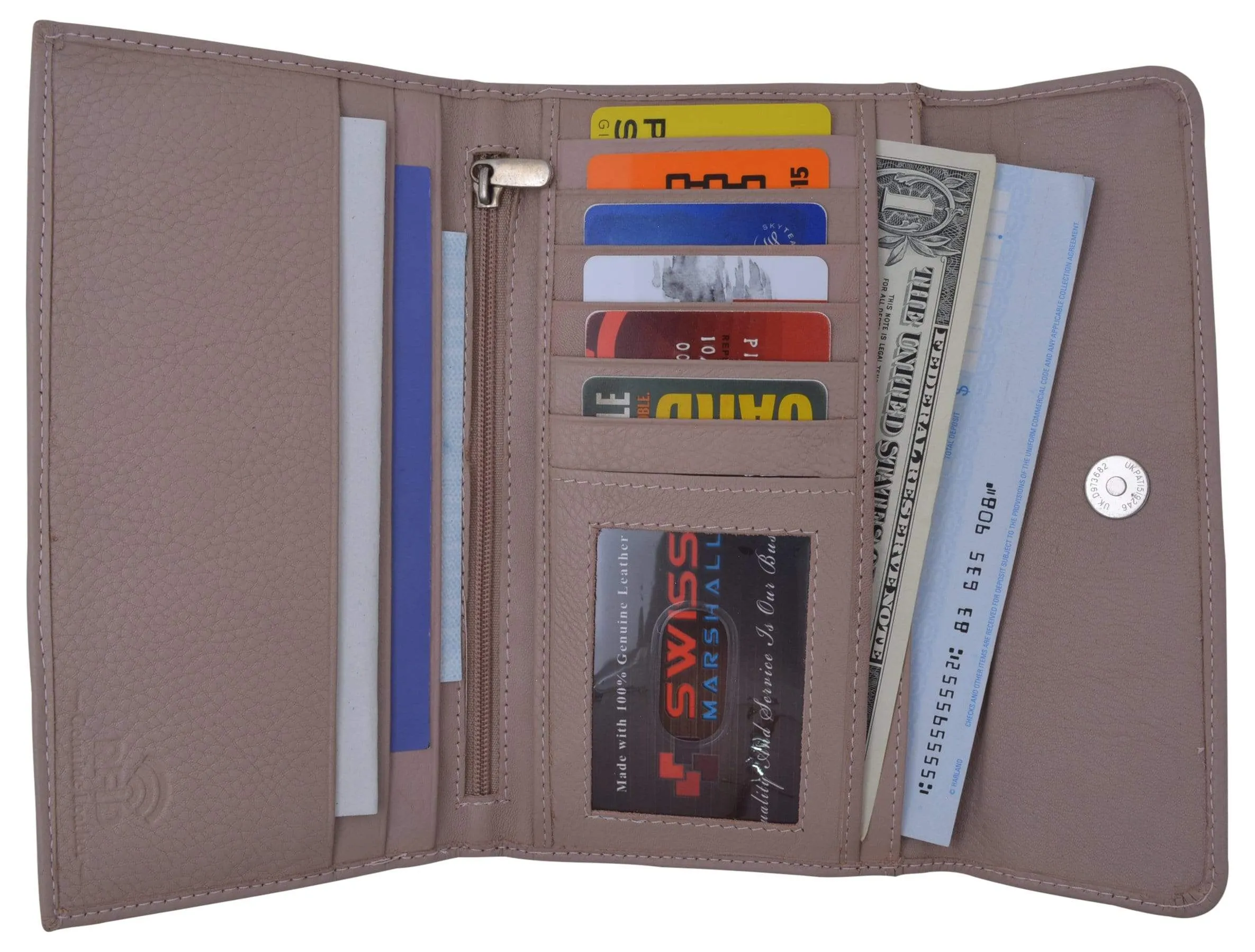 Deal Frenzy Today Ladies Rfid Blocking Genuine Leather Long Clutch Credit Card Id Wallet