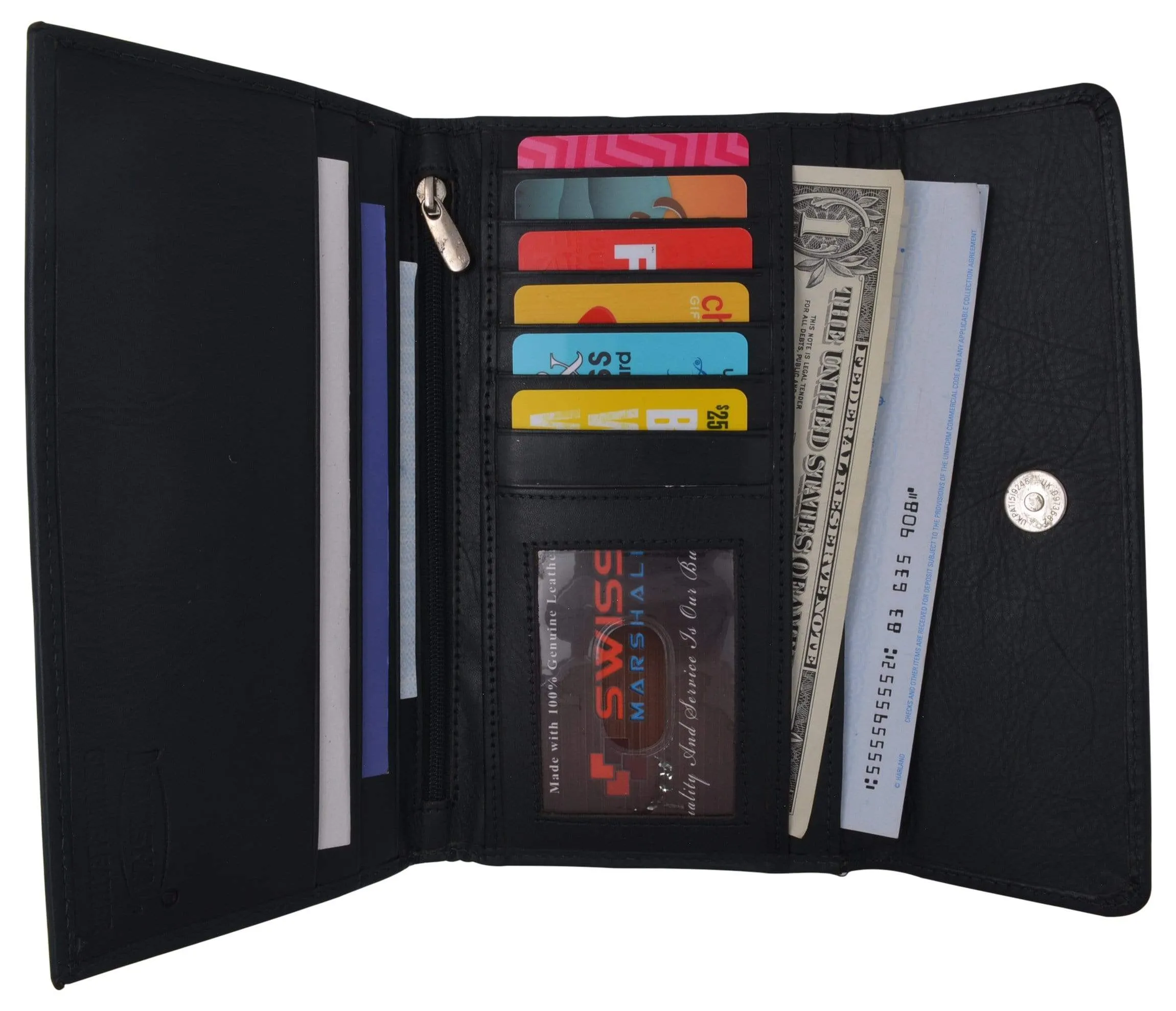 Trending Now Discount Ladies Rfid Blocking Genuine Leather Long Clutch Credit Card Id Wallet