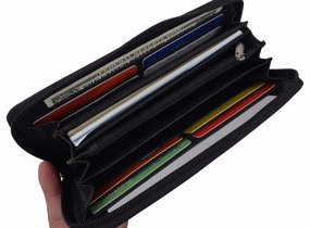Today Only Special Ladies Genuine Leather Zip-Around Long Credit Card Wallet