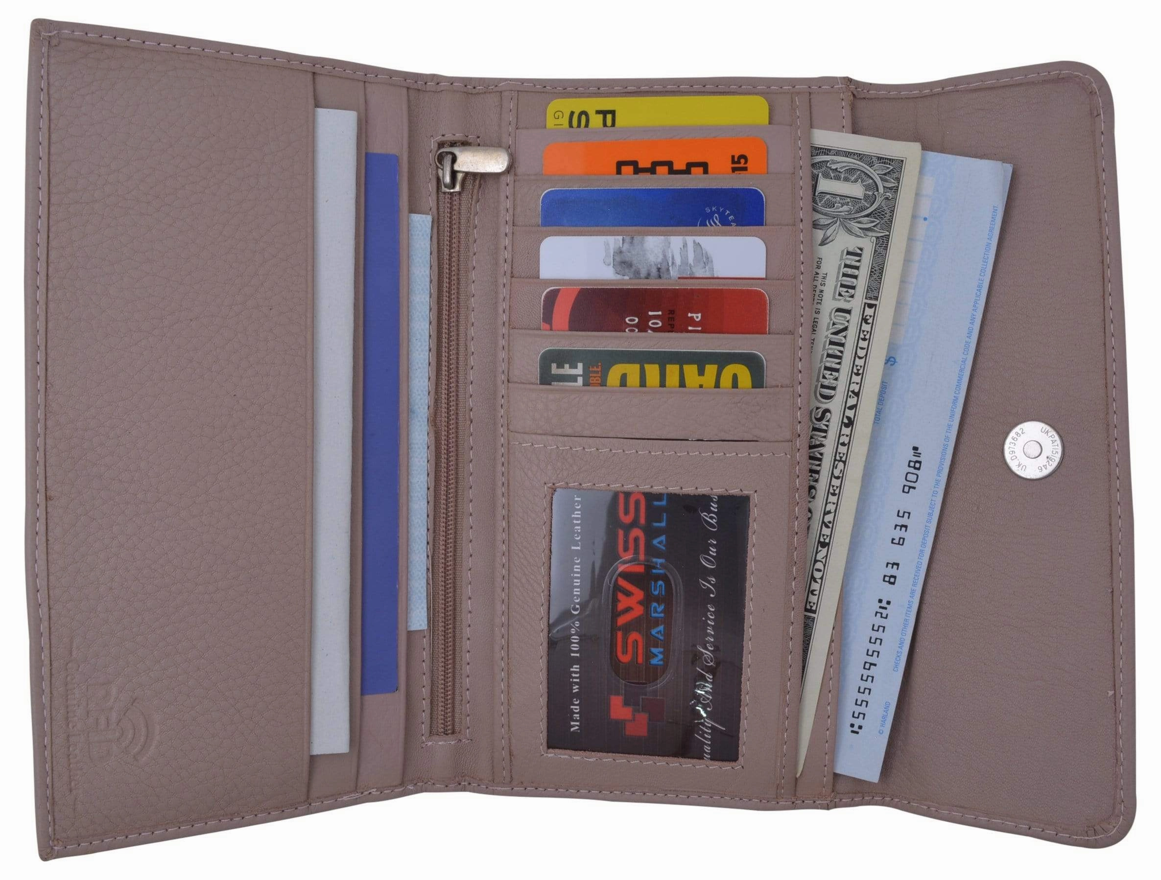 Deal Frenzy Today Ladies Rfid Blocking Genuine Leather Long Clutch Credit Card Id Wallet