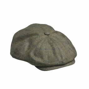 Laksen Bakerboy Mens Tweed Cap - Laird Tweed Shop Grab Savings