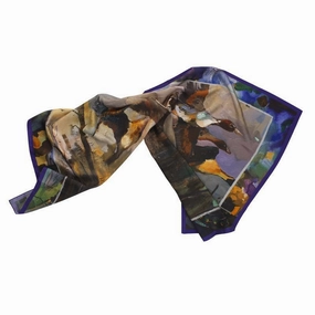 Laksen Pintail Ladies Silk Scarf - Ducks In Flight - 135 X 87Cm Mega Discount Event