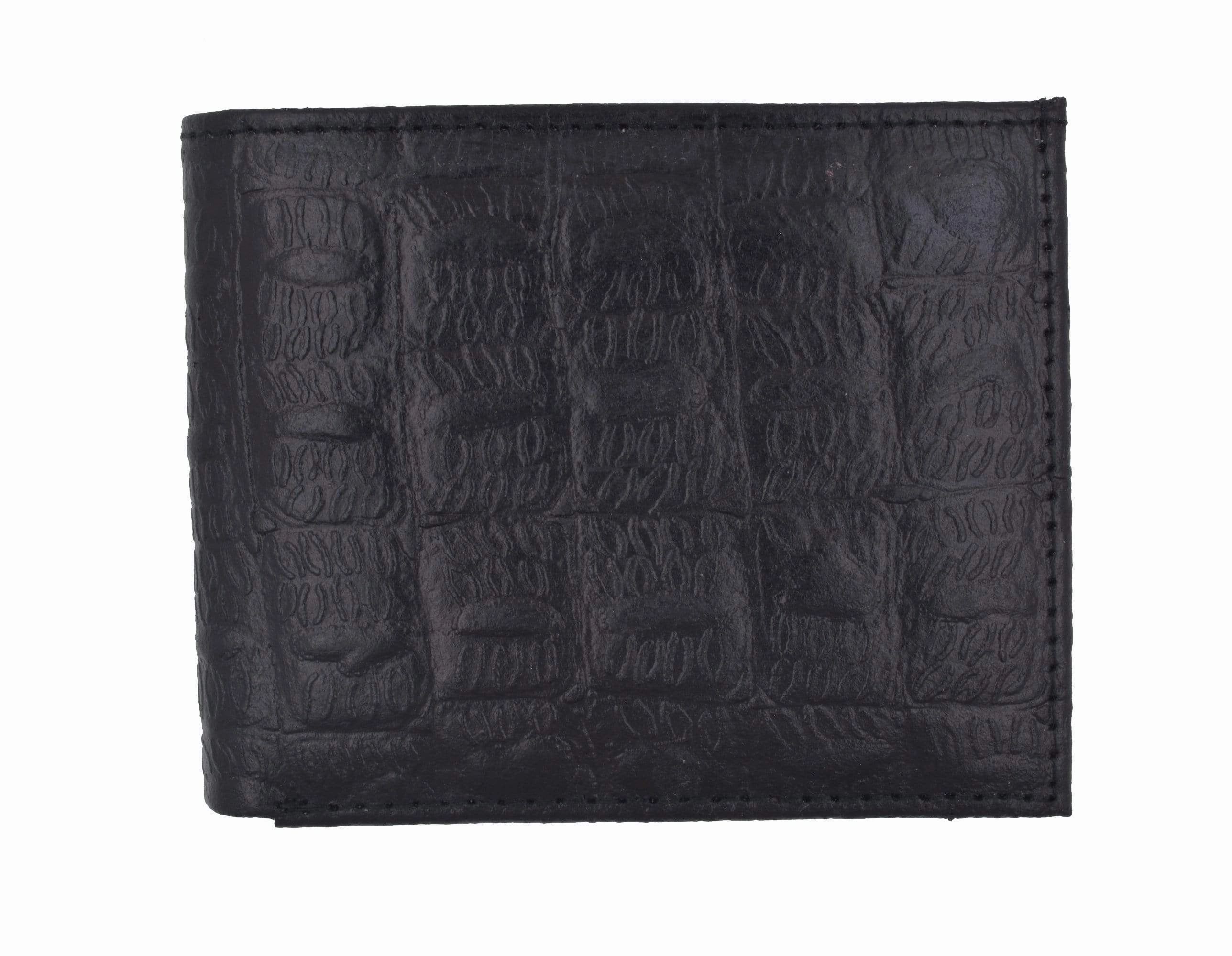 Trending Offer Today Shop Grab Savings Crocodile Print Cowhide Leather Bifold Wallet With Flip Id Window & Credit Card Slots 71053 Cr