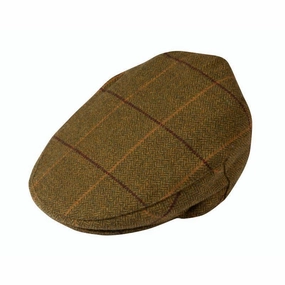 Alan Paine Rutland Tweed Waterproof Flat Cap - Cedar Clearance Sale Now