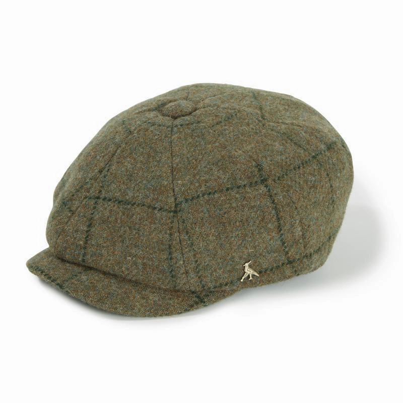 Todays Trending Deals Hicks & Brown Felsham Bakerboy Tweed Cap - Green
