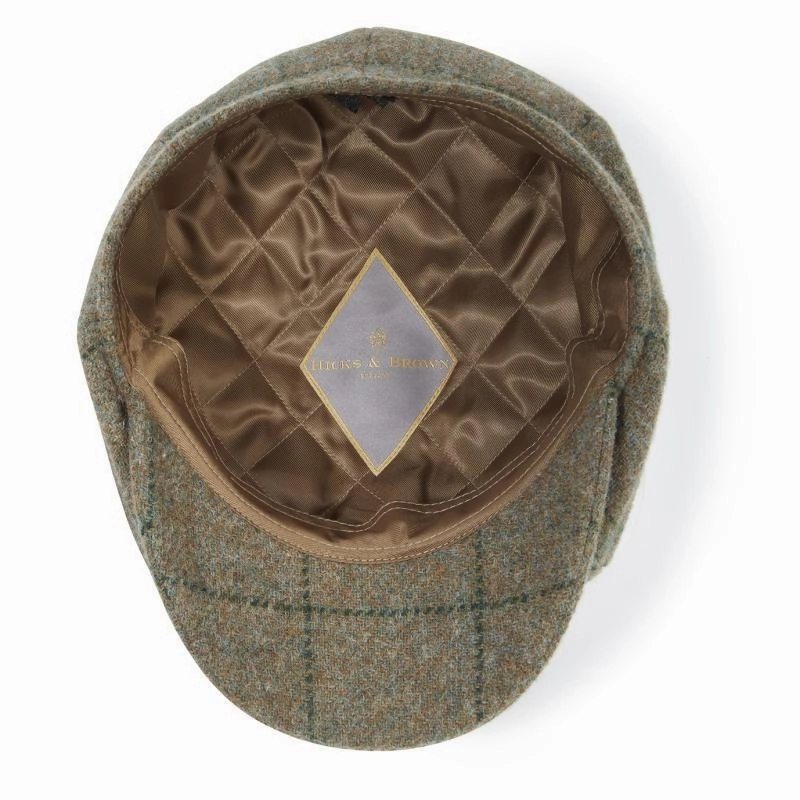 Hicks & Brown Felsham Bakerboy Tweed Cap - Green Special Deal Frenzy Dont Wait Save Today