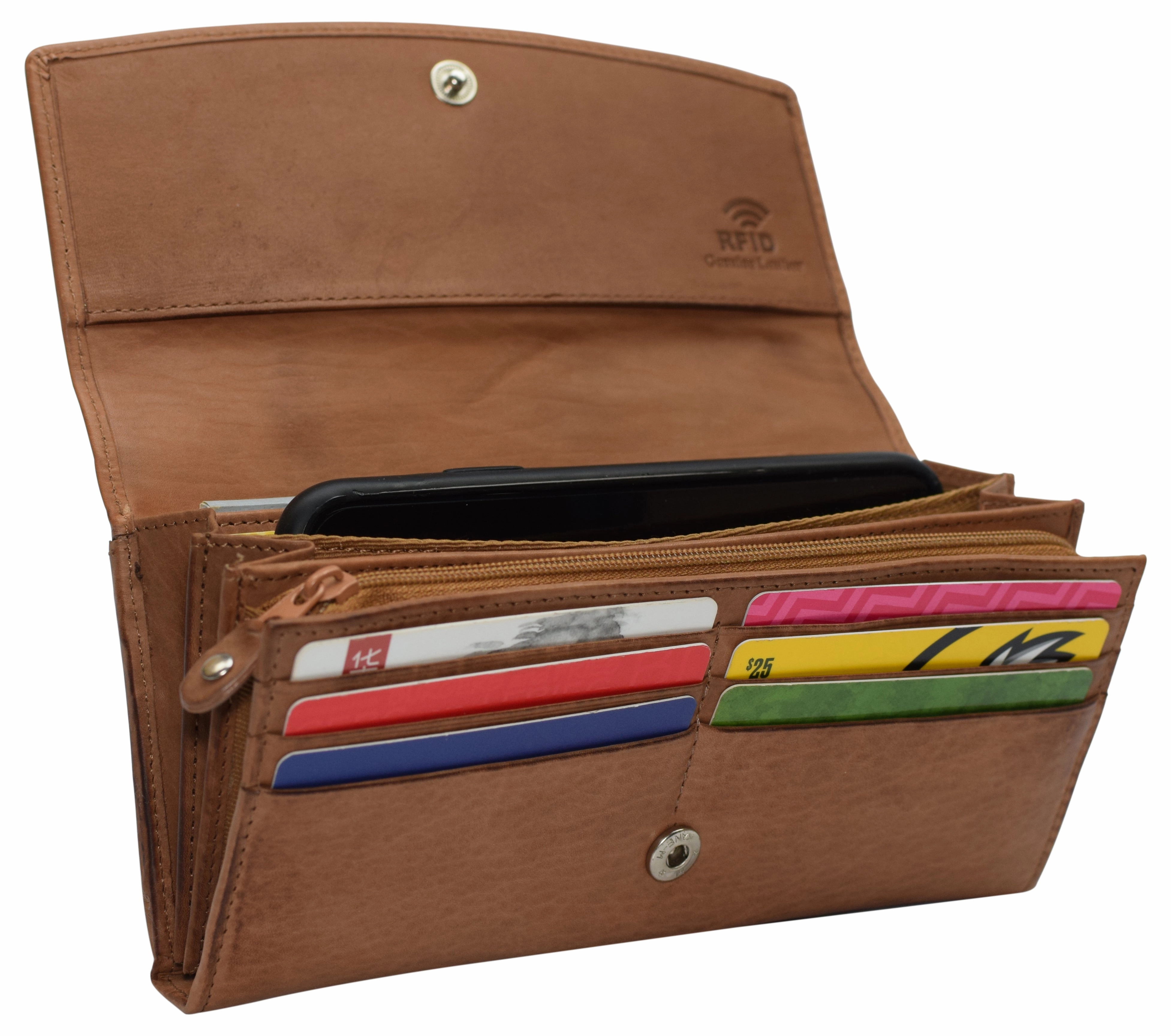 Special Offer Inside Leather Flap Clutch Rfid Wallets For Women - Big Womens Wallet Accordion Purse Organizer Zip Coin Pouch For Women Gift