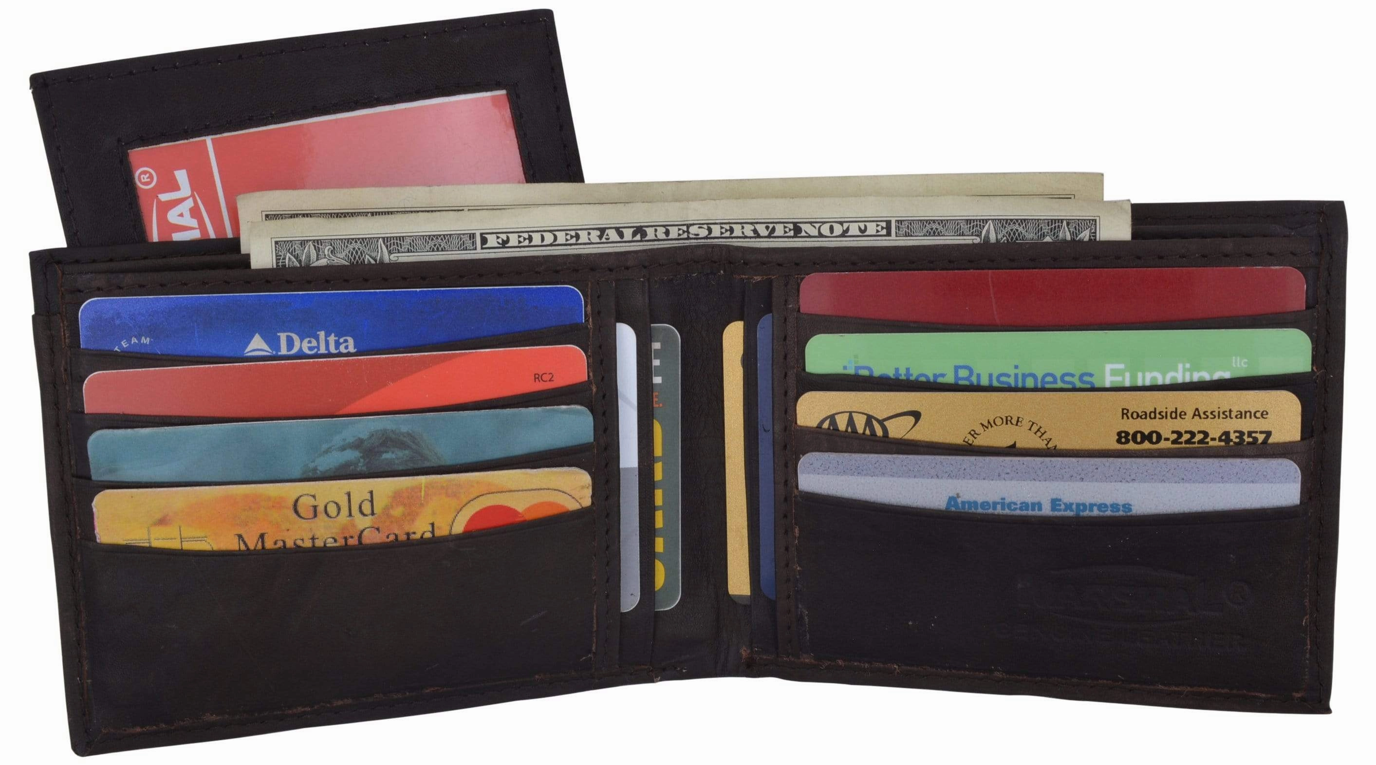 Clearance Event Today Leather Mens Bifold Removable Card Id Holder Wallet 534 Cf