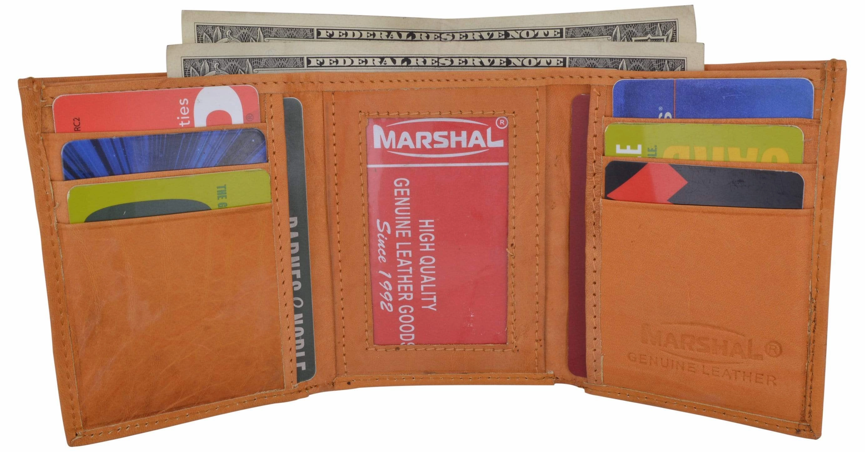Flash Sale Alert Leather Mens Trifold Wallet Zipper Money Compartment 55 Cf