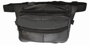 Special Savings Today EndofWeek Deals Leather Pistol Gun Ccw Concealed Holster Belt Bag Waist Fanny Pack New Black
