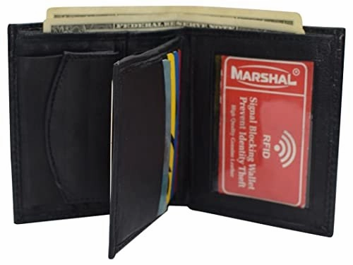 Leather Wallets For Men Bifold Multi Card Id Wallet With Coin Pouch Clearance Alert Now