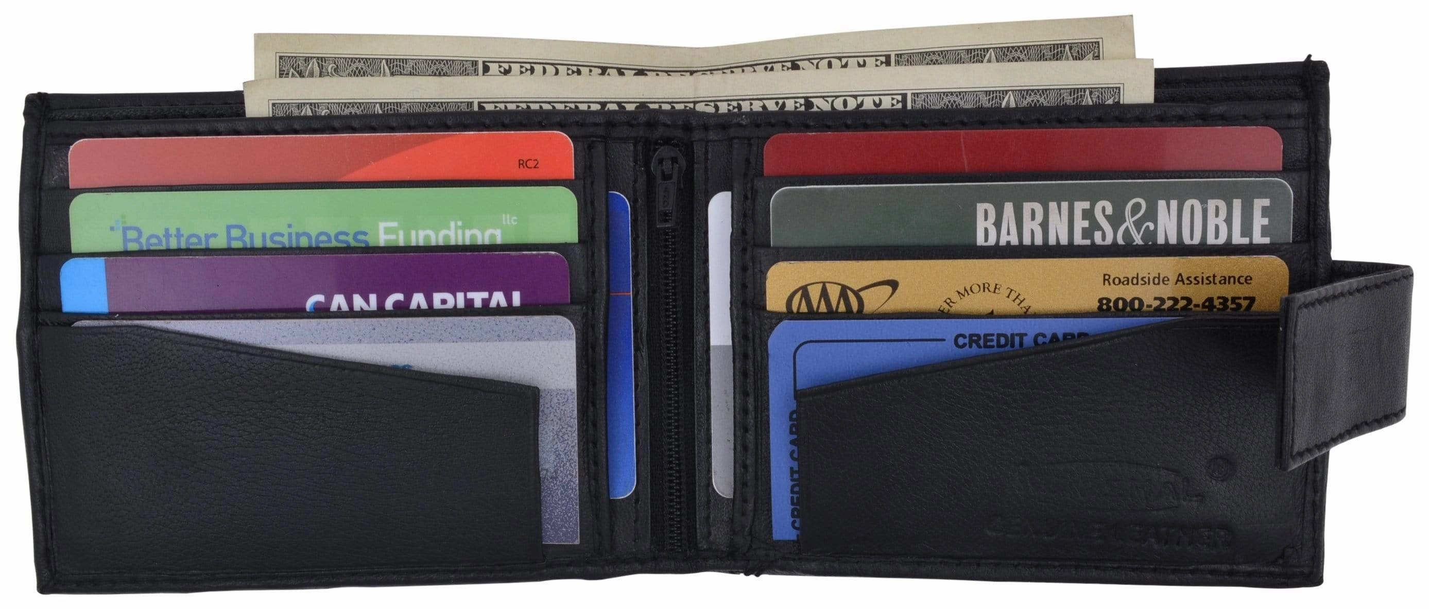 Sweet Deal Inside Save Today Event Leather Zippered Middle Pocket  Bifold Wallet With Snap Enclosure 1188