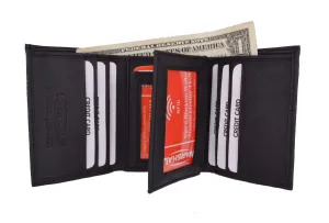 Flash Sale Alert Hot Discount Deal New Rfid Blocking Mens Soft Crocodile Pattern Leather Trifold Wallet With Flap Rfidp1107Cr (C)