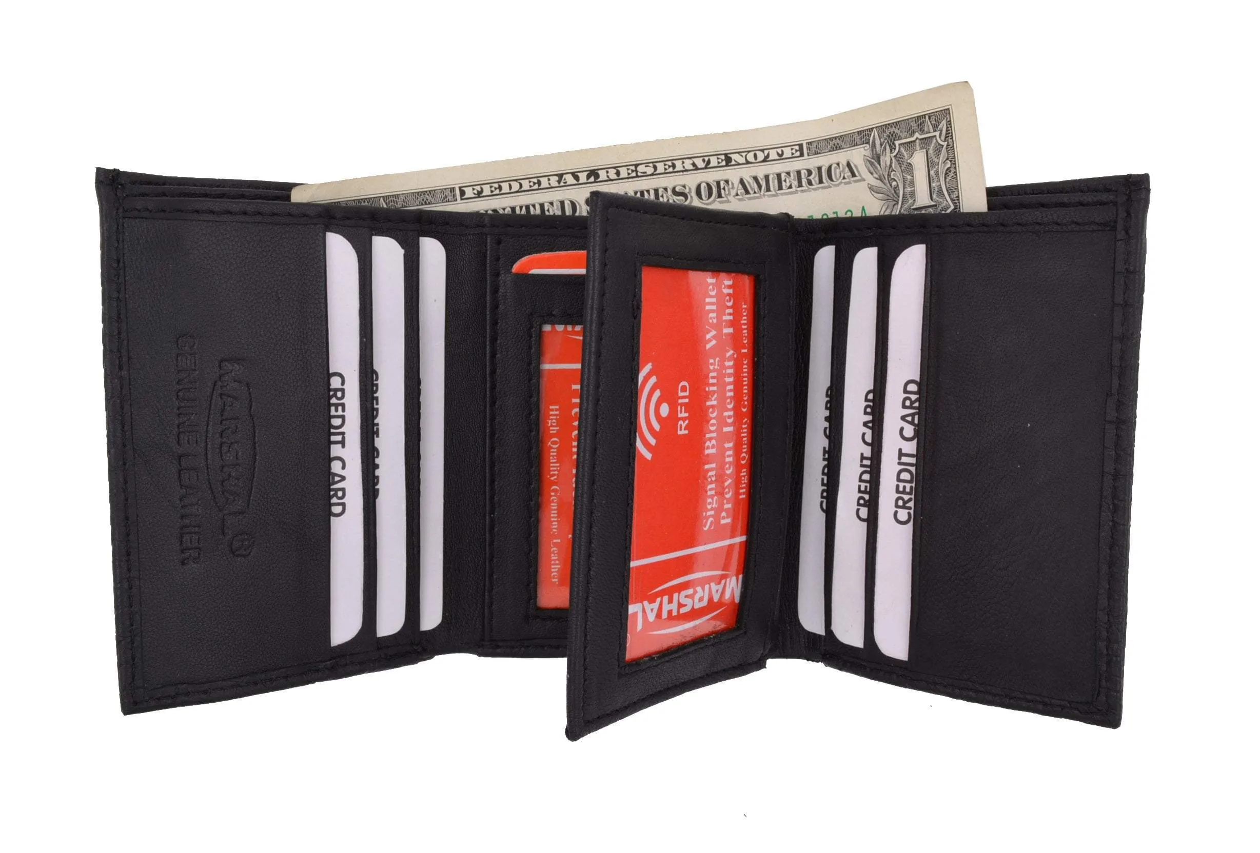 Flash Sale Alert Hot Discount Deal New Rfid Blocking Mens Soft Crocodile Pattern Leather Trifold Wallet With Flap Rfidp1107Cr (C)