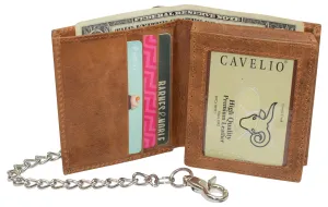 Special Price Offer Men'S Chain Biker Rfid Blocking Genuine Leather L Shape Bifold Wallet Usa Series