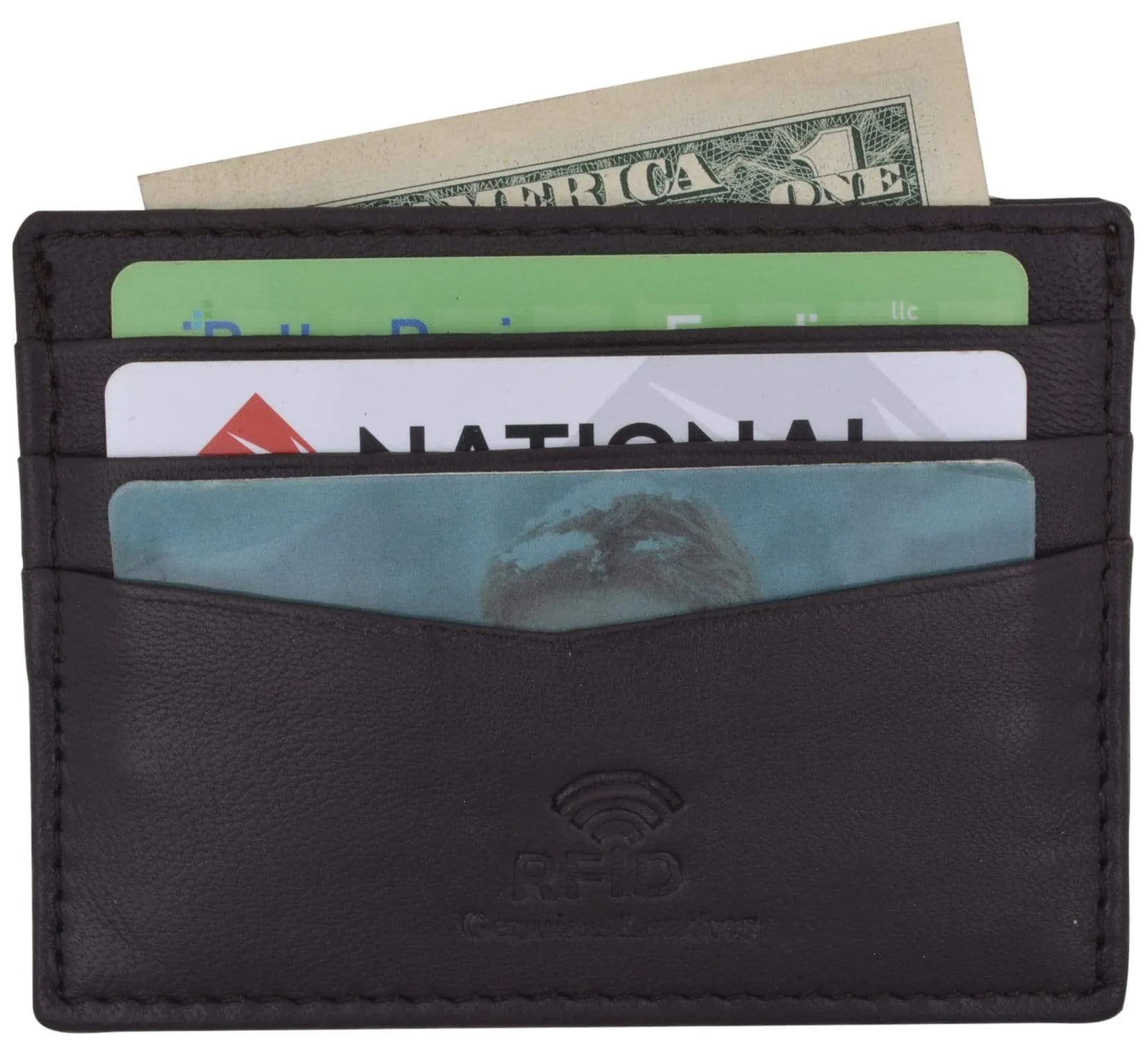 Men'S Rfid Blocking Slim Thin Soft Genuine Leather Credit Card Case Holder Wallet By Swiss Marshall Hot Offer Event