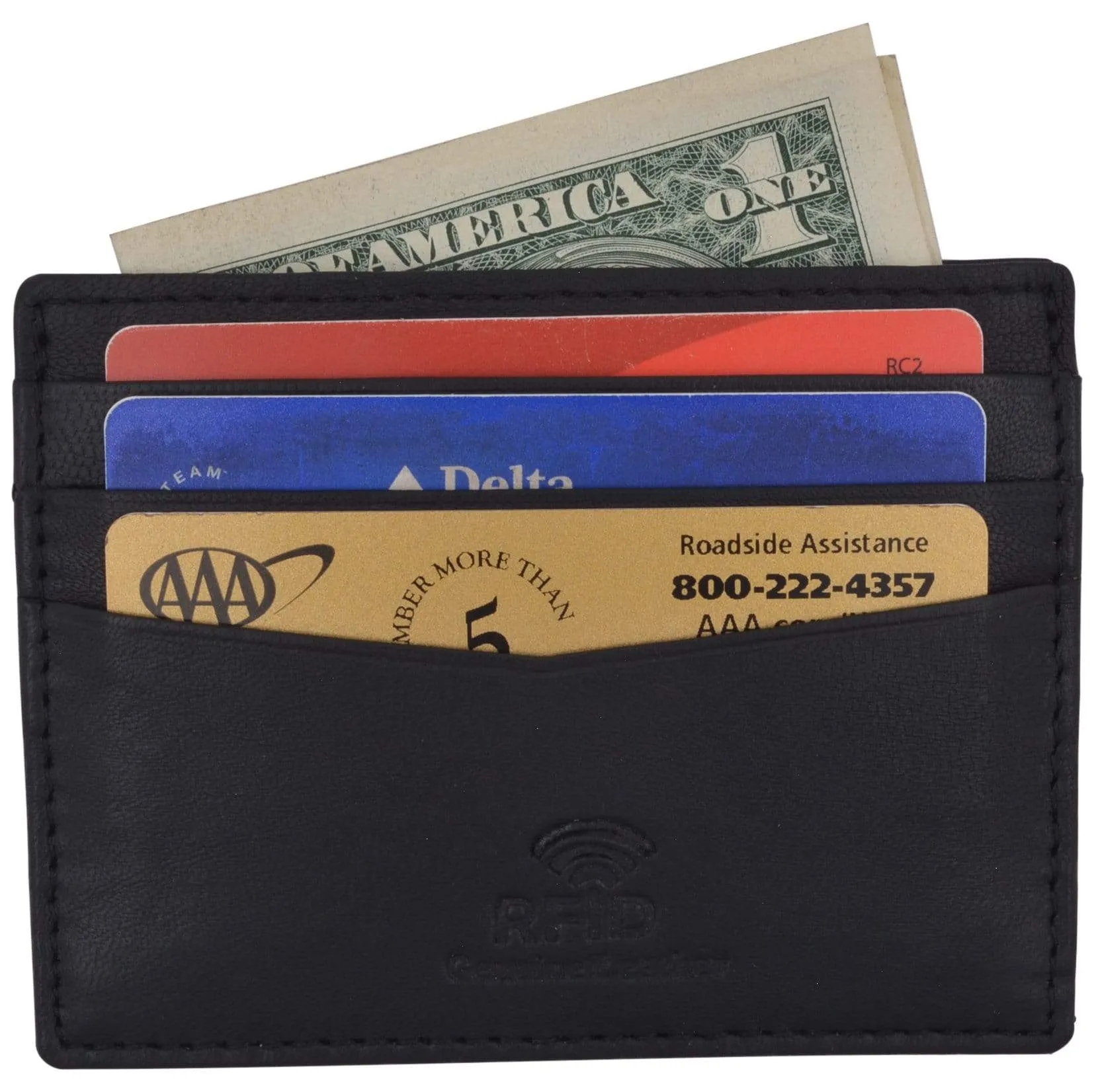 Special Deal Frenzy Men'S Rfid Blocking Slim Thin Soft Genuine Leather Credit Card Case Holder Wallet By Swiss Marshall