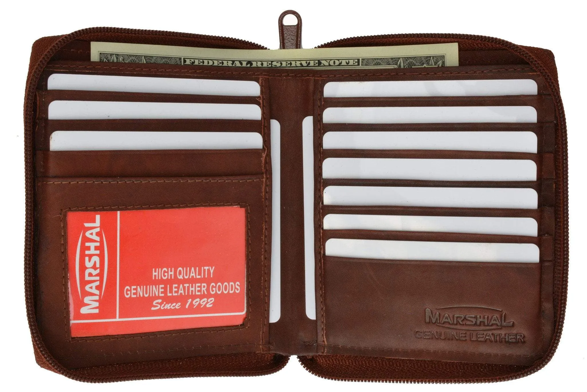 Weekend Sale Special Rfid Blocking Mens Leather Zippered Wallet Rfid 702 (C)